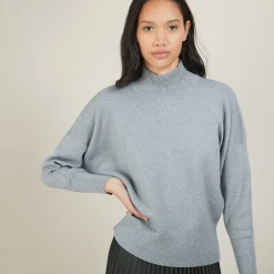 Maison Montagut Pull Col Montant En Coton Cachemire - Fanny><noscript><img width=