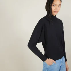 Maison Montagut Pull Col Montant En Coton Cachemire - Fanny><noscript><img width=