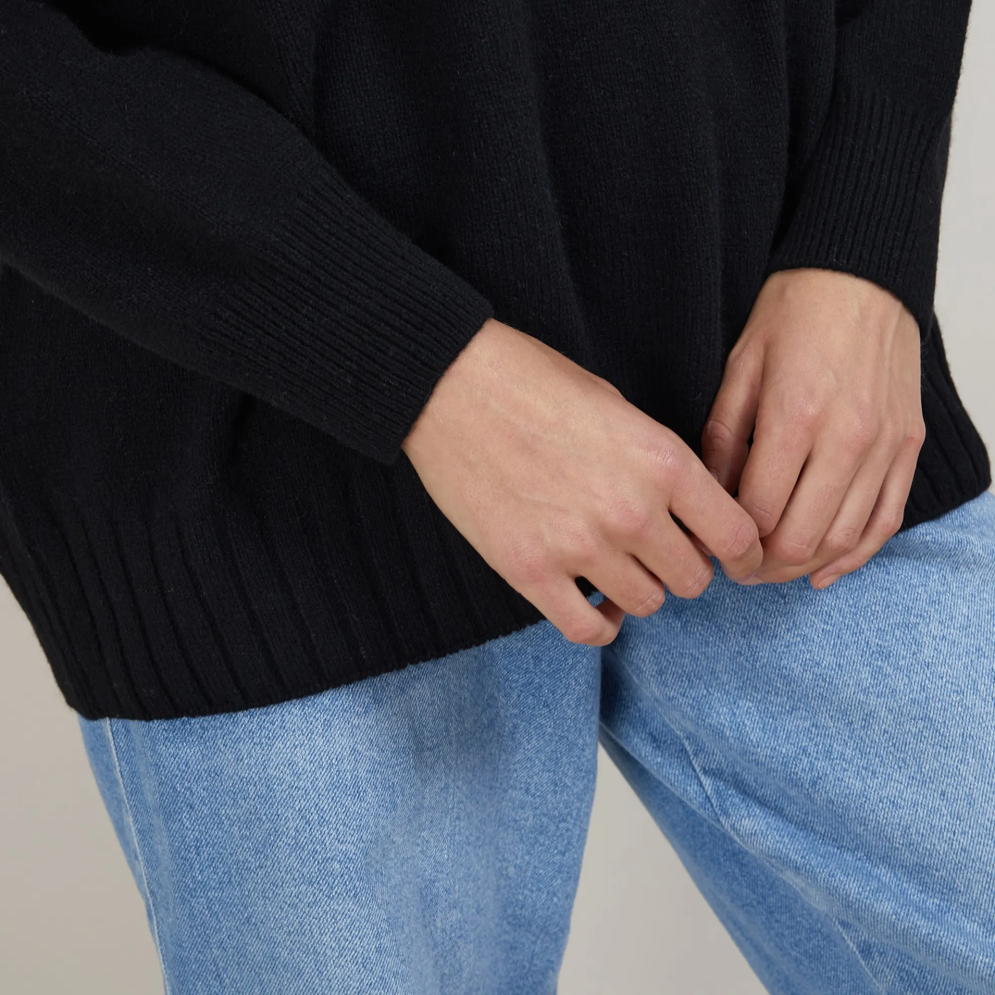 Maison Montagut Pull Col Montant Oversize En Cachemire Melange - Glace>Femme Pulls