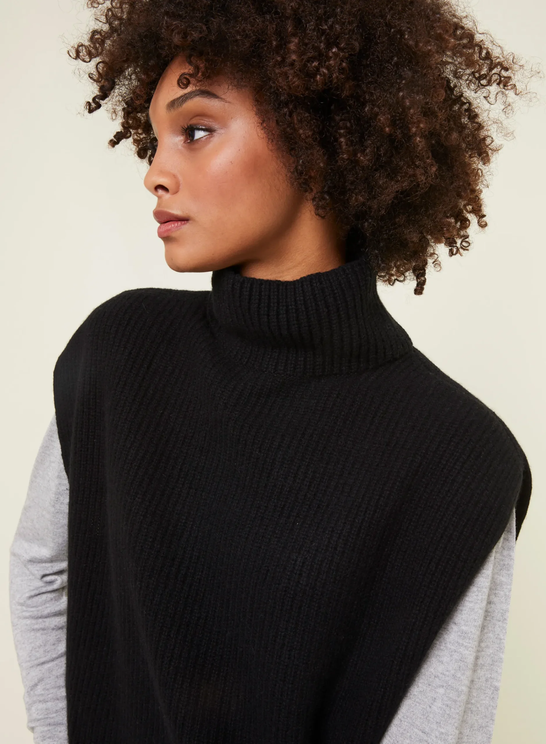 Maison Montagut Pull Col Montant Sans Manches En Cachemire Melange - Dalya>Femme Pulls
