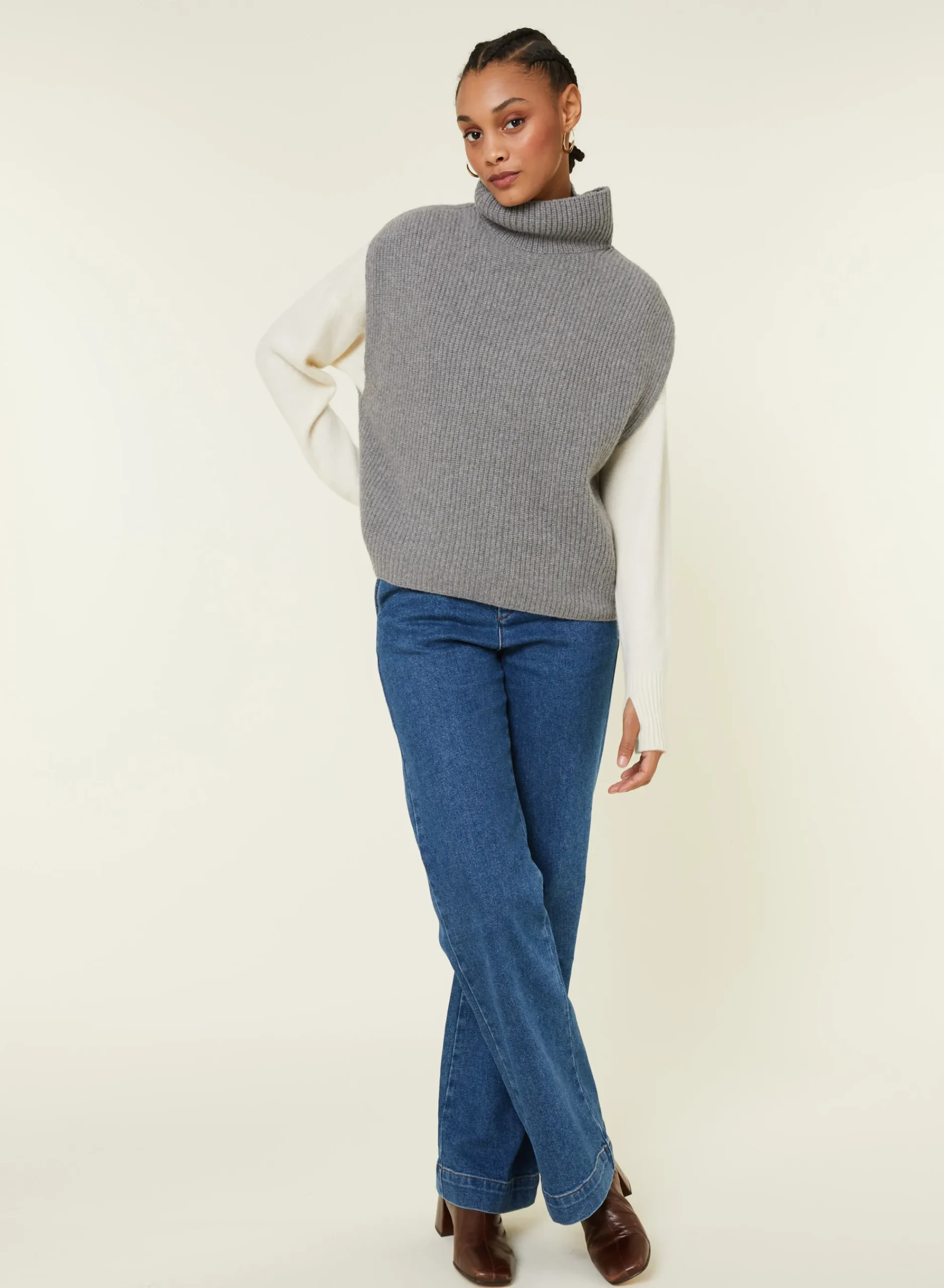 Maison Montagut Pull Col Montant Sans Manches En Cachemire Melange - Dalya>Femme Pulls