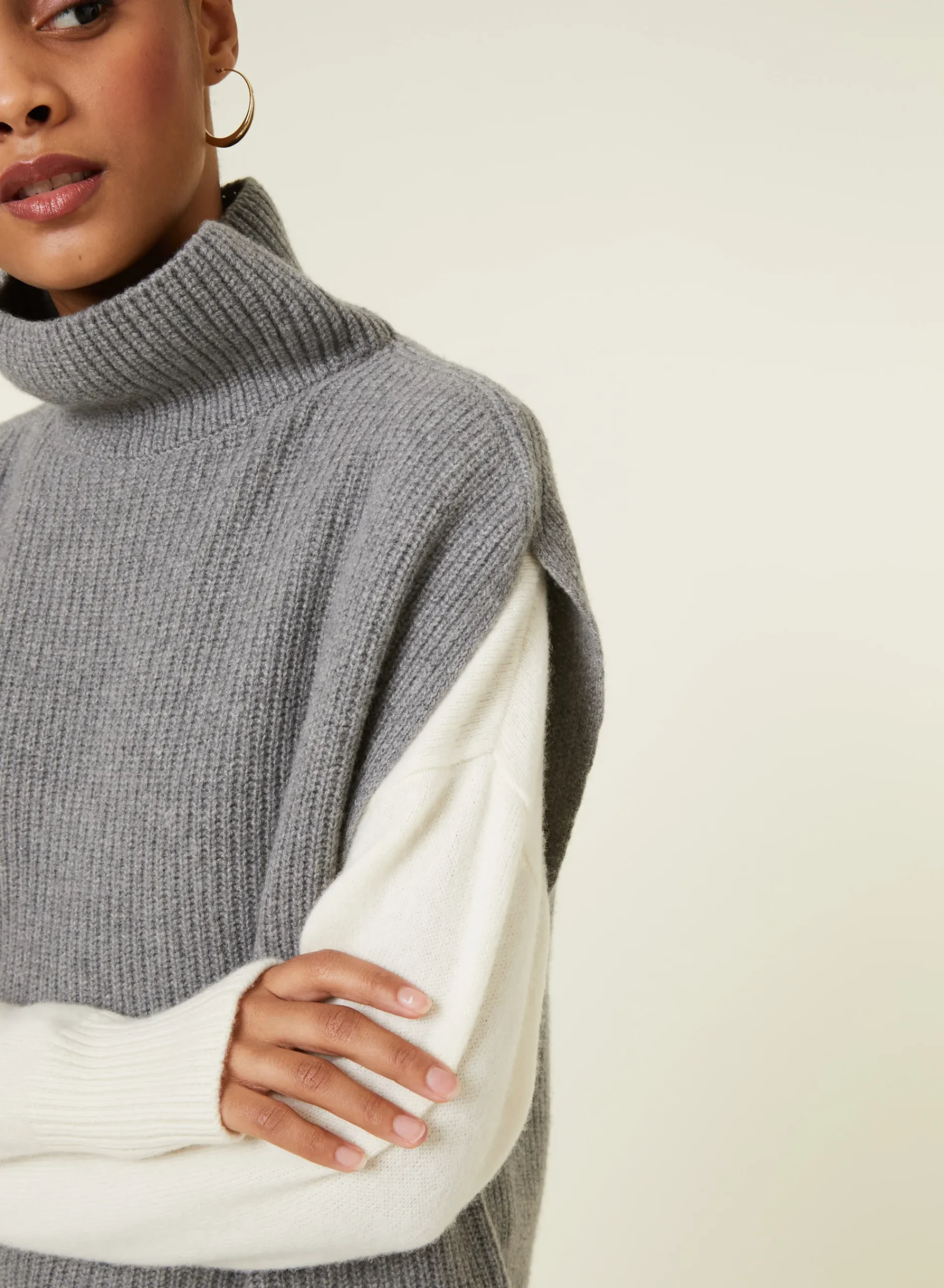 Maison Montagut Pull Col Montant Sans Manches En Cachemire Melange - Dalya>Femme Pulls