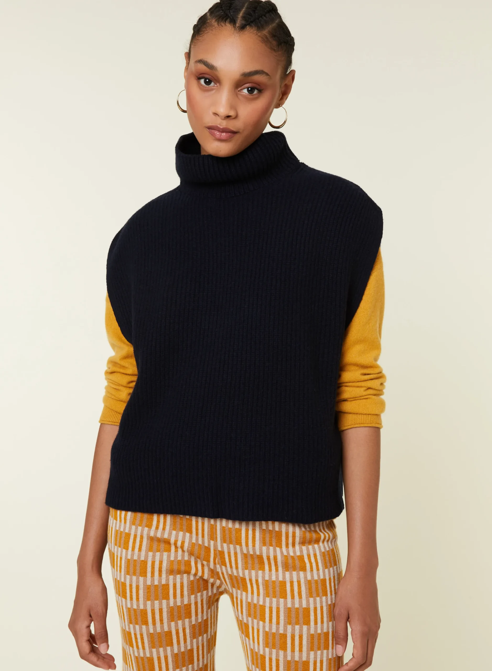 Maison Montagut Pull Col Montant Sans Manches En Cachemire Melange - Dalya>Femme Pulls