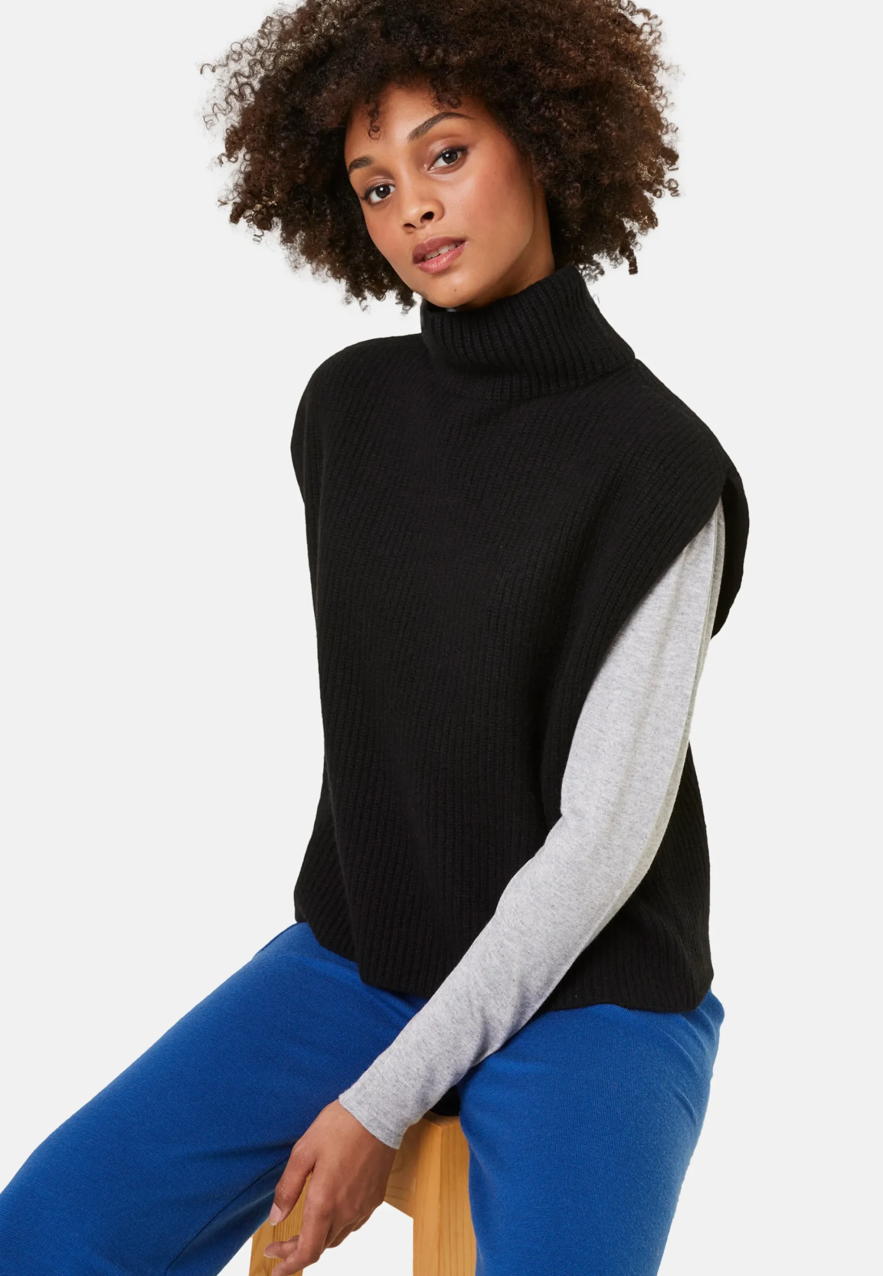 Maison Montagut Pull Col Montant Sans Manches En Cachemire Melange - Dalya>Femme Pulls