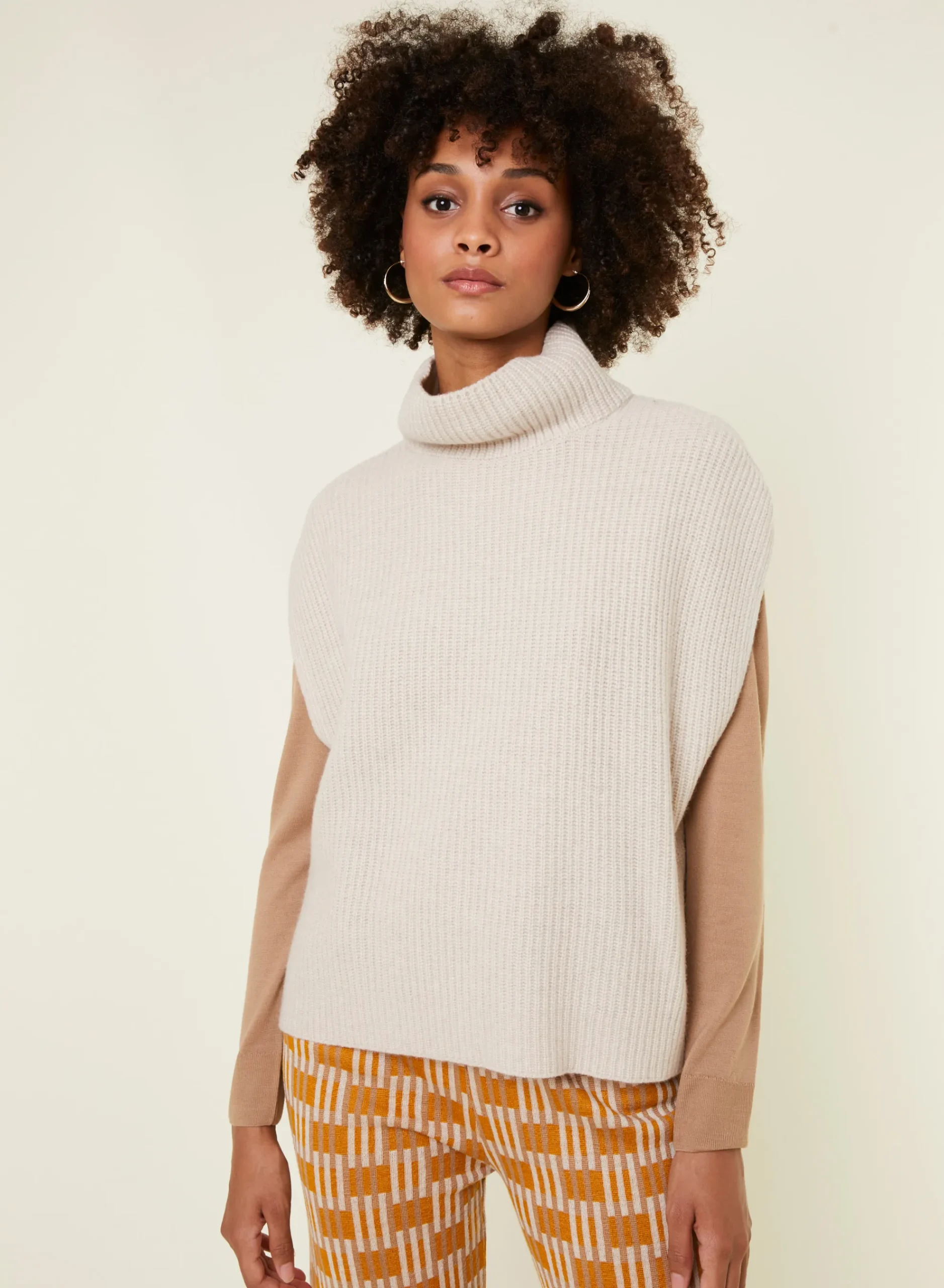 Maison Montagut Pull Col Montant Sans Manches En Cachemire Melange - Dalya>Femme Pulls