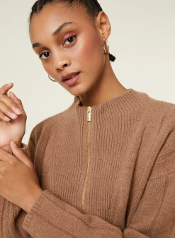 Maison Montagut Pull Col Montant Zippe En Cachemire Melange - Lodric><noscript><img width=