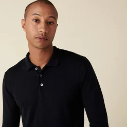 Maison Montagut Pull Col Polo Avec Logo En Laine Merinos - Eni><noscript><img width=