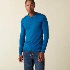 Maison Montagut Pull Col Polo Avec Logo En Laine Merinos - Eni><noscript><img width=