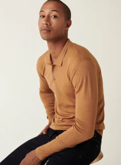 Maison Montagut Pull Col Polo Avec Logo En Laine Merinos - Eni><noscript><img width=