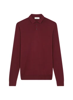 Maison Montagut Pull Col Polo Avec Logo En Laine Merinos - Eni>Homme Pulls