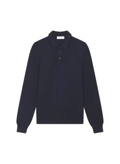 Maison Montagut Pull Col Polo Avec Logo En Laine Merinos - Eni><noscript><img width=