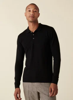 Maison Montagut Pull Col Polo Avec Logo En Laine Merinos - Eni><noscript><img width=