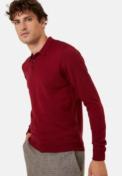 Maison Montagut Pull Col Polo Avec Logo En Laine Merinos - Eni><noscript><img width=