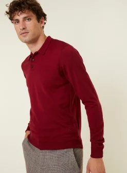 Maison Montagut Pull Col Polo Avec Logo En Laine Merinos - Eni><noscript><img width=