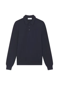 Maison Montagut Pull Col Polo Avec Logo En Laine Merinos - Eni><noscript><img width=