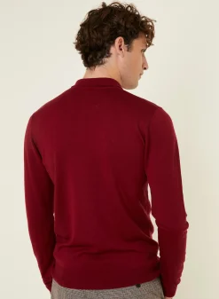 Maison Montagut Pull Col Polo Avec Logo En Laine Merinos - Eni><noscript><img width=