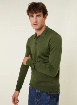 Maison Montagut Pull Col Polo Avec Logo En Laine Merinos - Eni><noscript><img width=