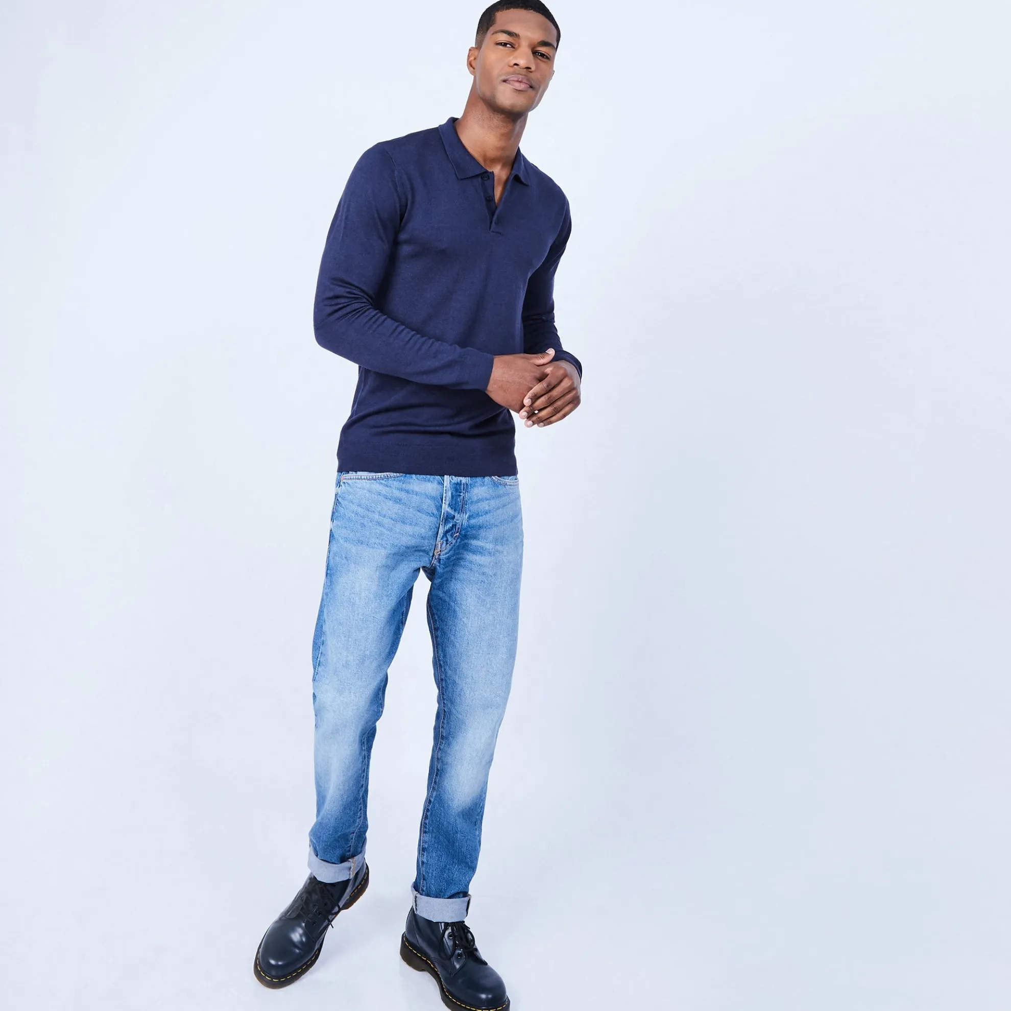 Maison Montagut Pull Col Polo En Laine Merinos - Lino>Homme Polos