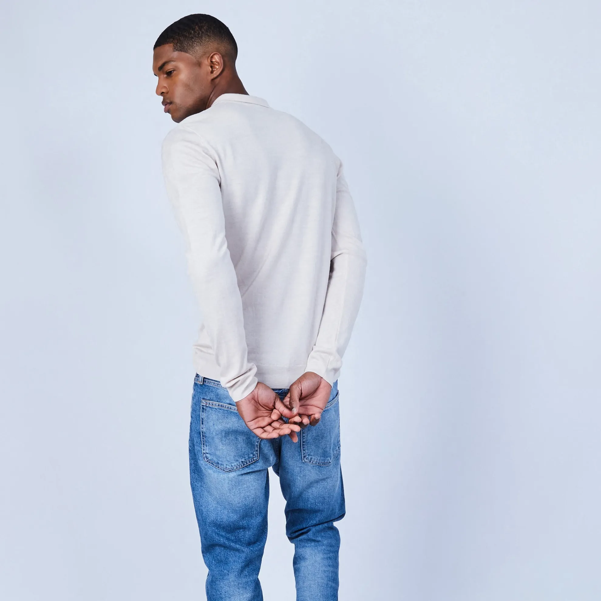 Maison Montagut Pull Col Polo En Laine Merinos - Lino>Homme Polos