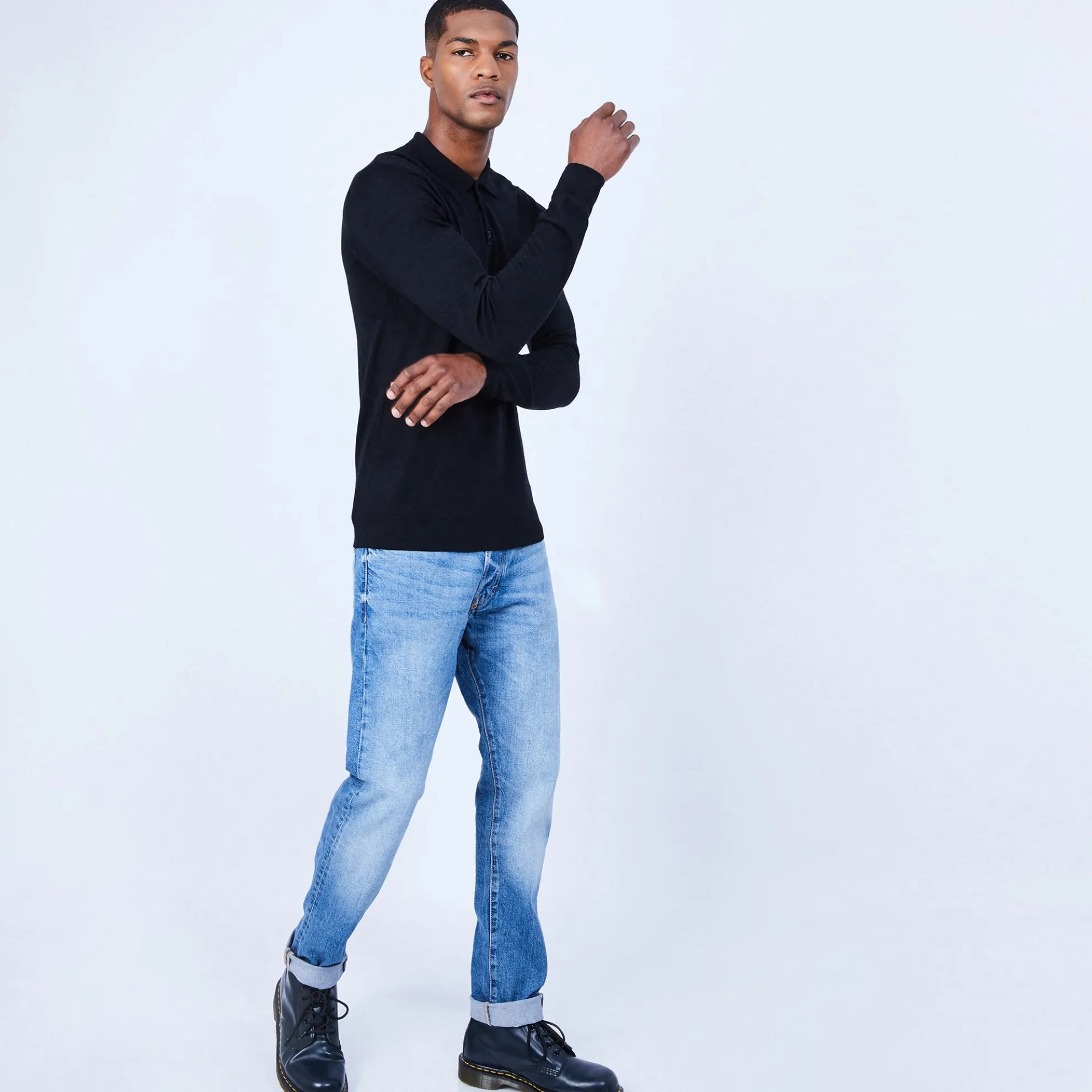 Maison Montagut Pull Col Polo En Laine Merinos - Lino>Homme Polos