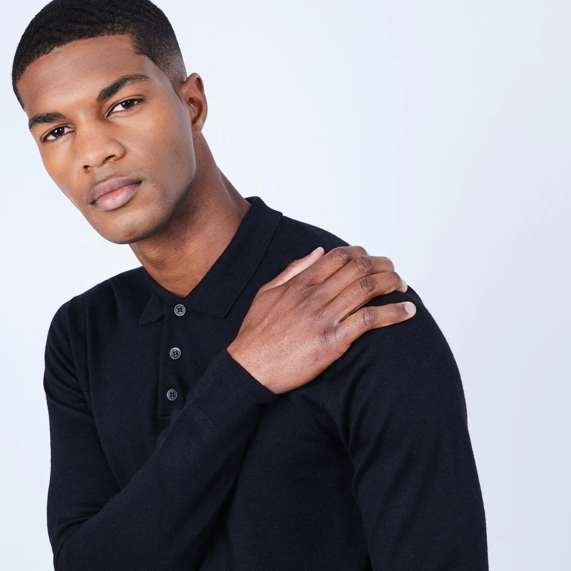 Maison Montagut Pull Col Polo En Laine Merinos - Lino>Homme Polos