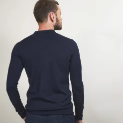 Maison Montagut Pull Col Polo En Laine Merinos - Beni><noscript><img width=