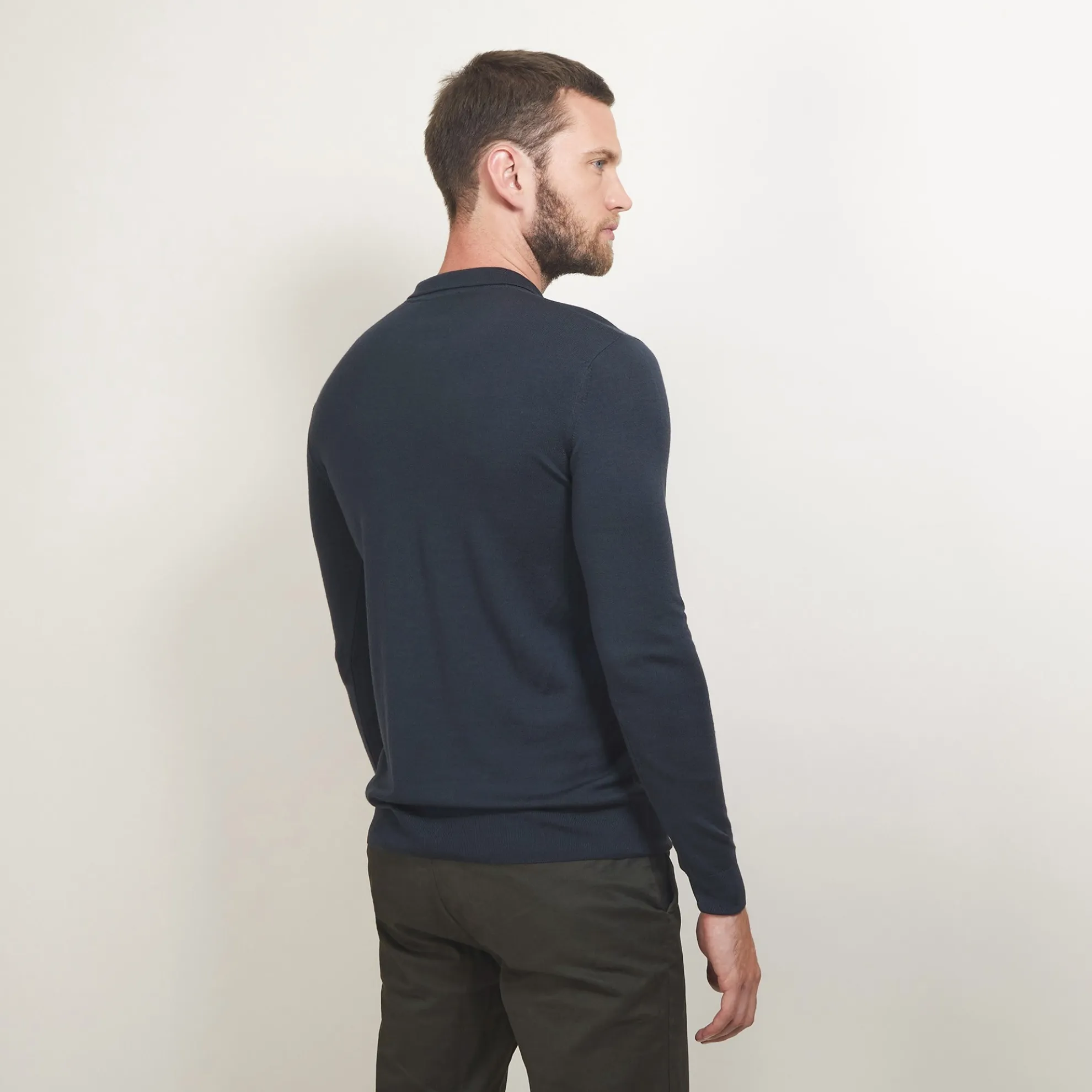 Maison Montagut Pull Col Polo En Laine Merinos - Beni>Homme Polos