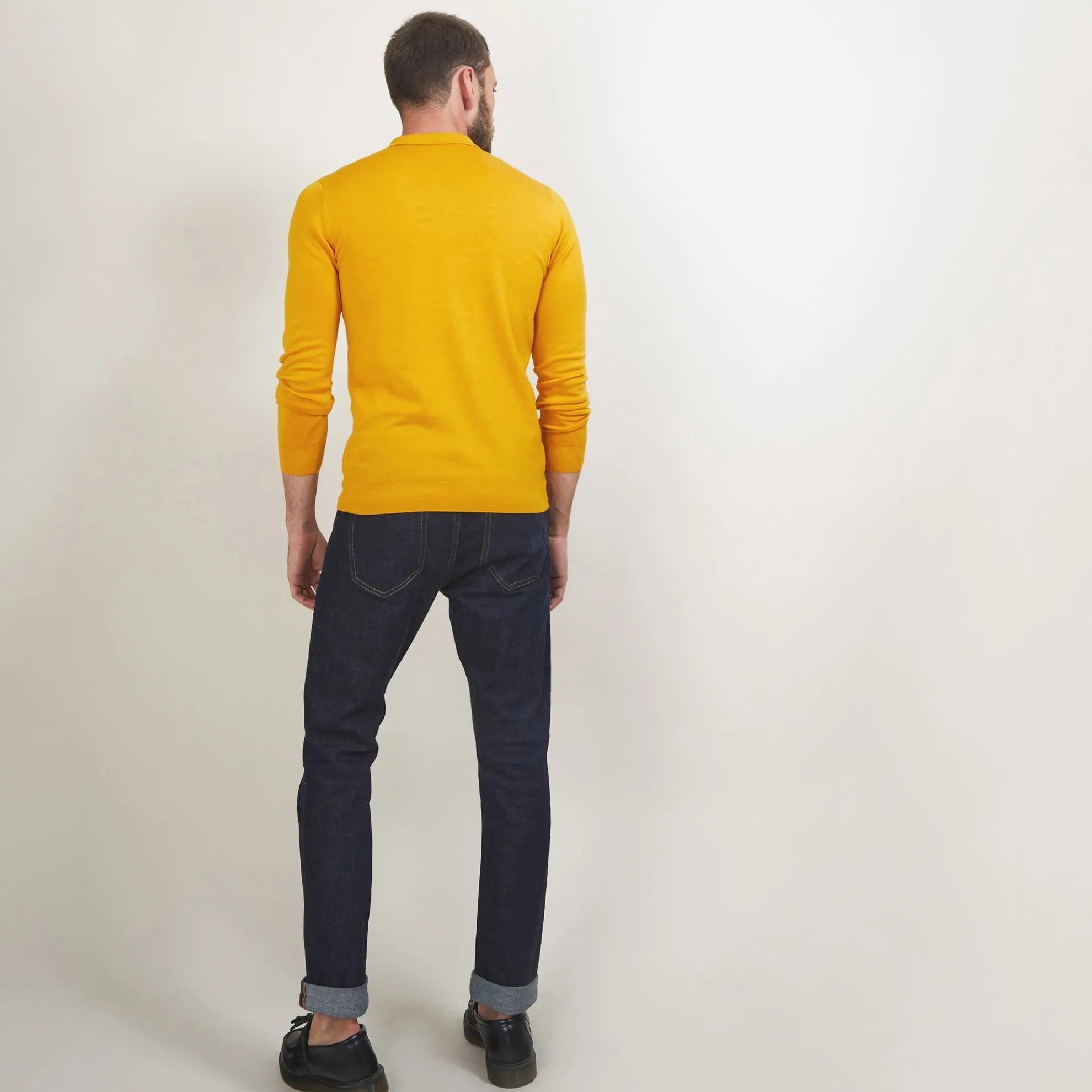 Maison Montagut Pull Col Polo En Laine Merinos - Beni>Homme Polos