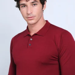 Maison Montagut Pull Col Polo En Laine Merinos - Beni><noscript><img width=