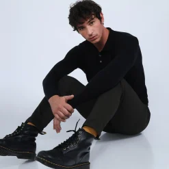 Maison Montagut Pull Col Polo En Laine Merinos - Beni><noscript><img width=