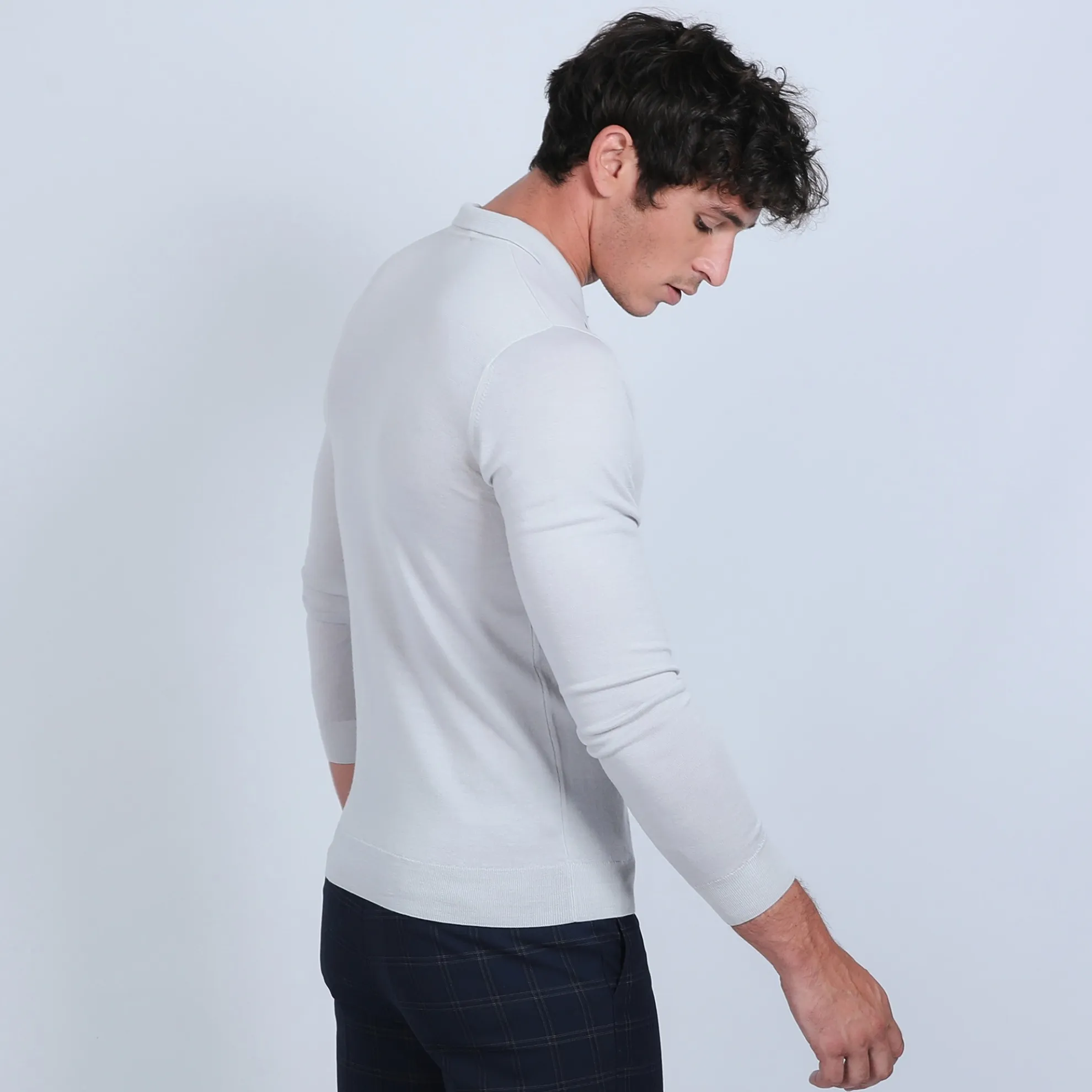 Maison Montagut Pull Col Polo En Laine Merinos - Beni>Homme Polos
