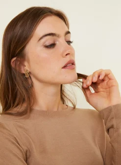 Maison Montagut Pull Col Rond A Point Jersey En Laine Merinos - Asena><noscript><img width=