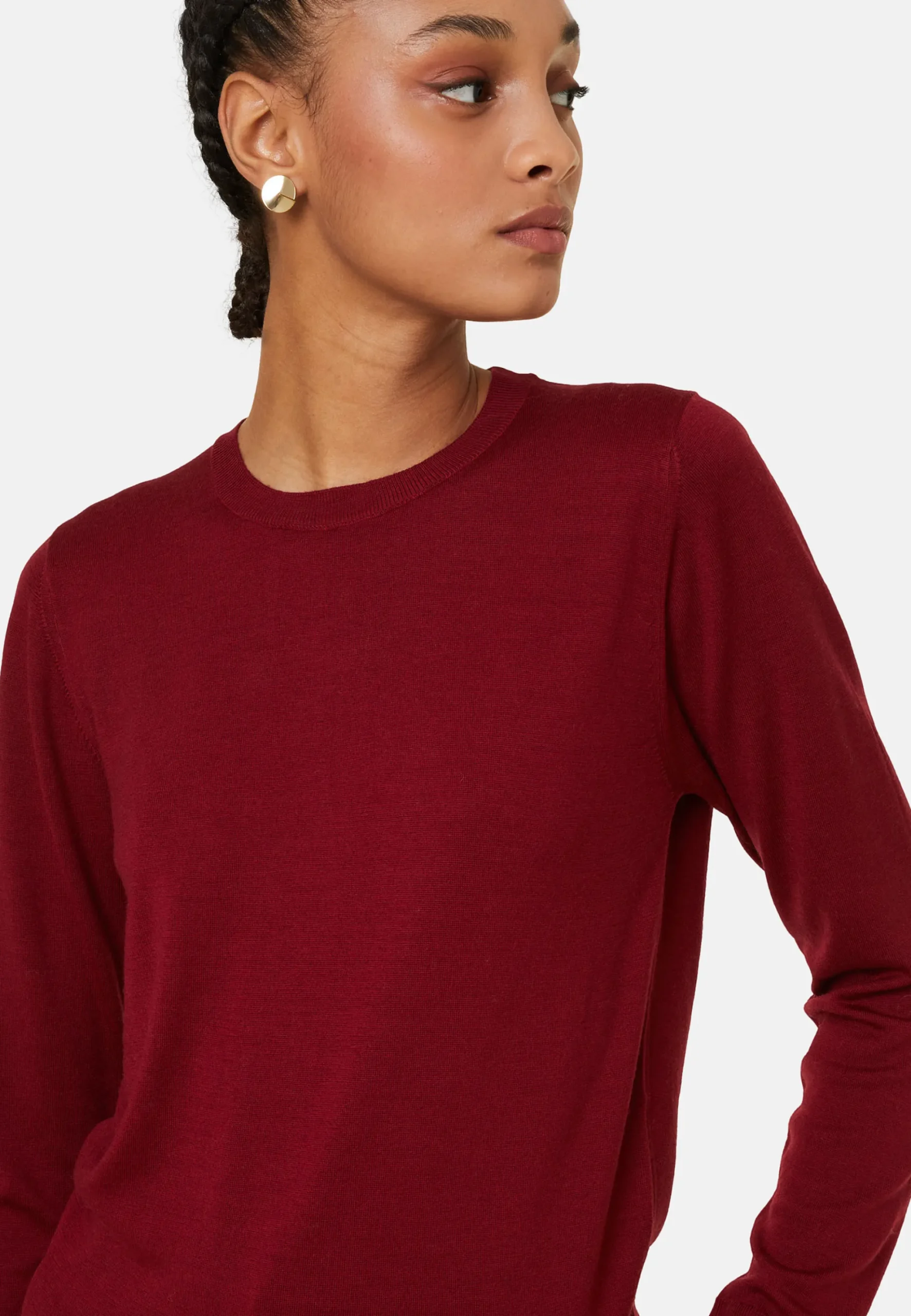 Maison Montagut Pull Col Rond A Point Jersey En Laine Merinos - Asena>Femme Pulls