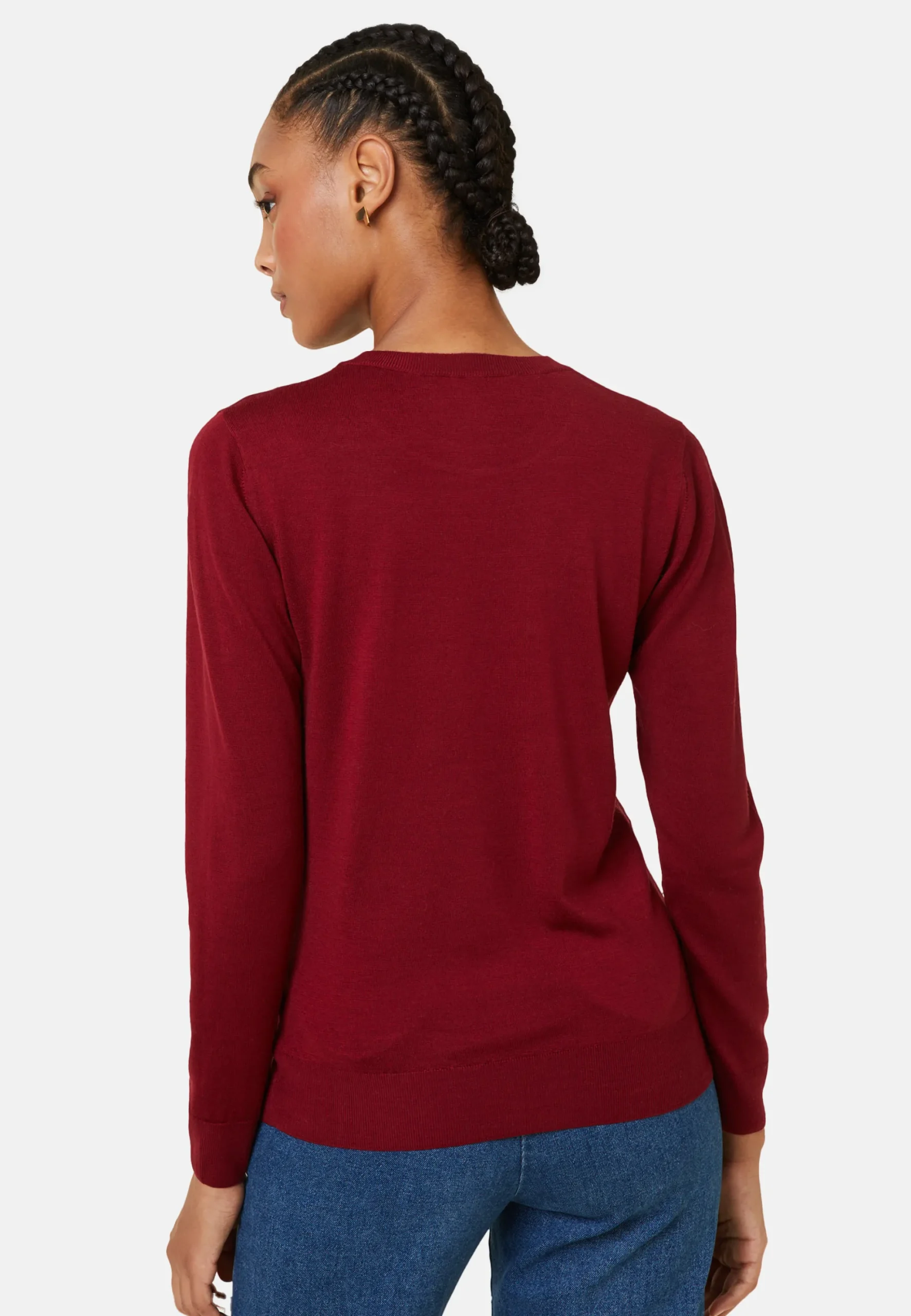 Maison Montagut Pull Col Rond A Point Jersey En Laine Merinos - Asena>Femme Pulls