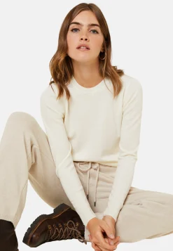 Maison Montagut Pull Col Rond A Point Jersey En Laine Merinos - Asena><noscript><img width=