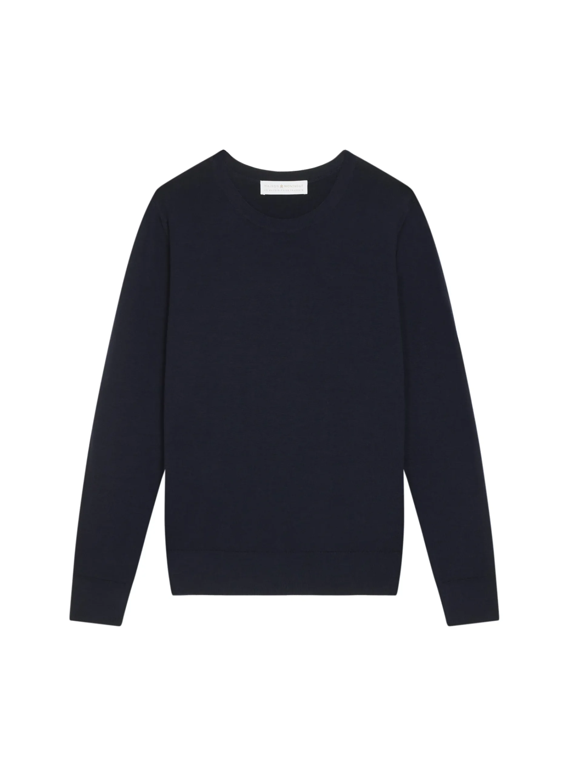 Maison Montagut Pull Col Rond A Point Jersey En Laine Merinos - Asena>Femme Pulls