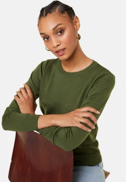 Maison Montagut Pull Col Rond A Point Jersey En Laine Merinos - Asena><noscript><img width=