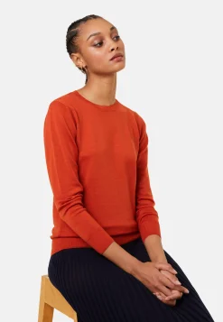 Maison Montagut Pull Col Rond A Point Jersey En Laine Merinos - Asena><noscript><img width=