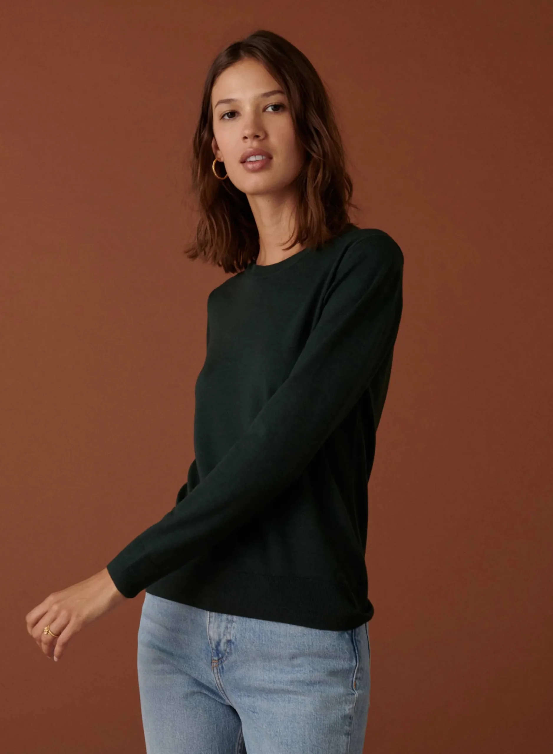 Maison Montagut Pull Col Rond A Point Jersey En Laine Merinos - Asena>Femme Pulls
