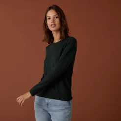 Maison Montagut Pull Col Rond A Point Jersey En Laine Merinos - Asena><noscript><img width=