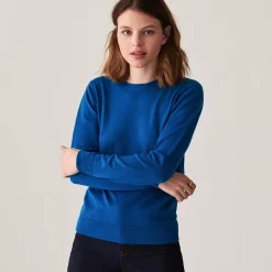 Maison Montagut Pull Col Rond A Point Jersey En Laine Merinos - Asena><noscript><img width=