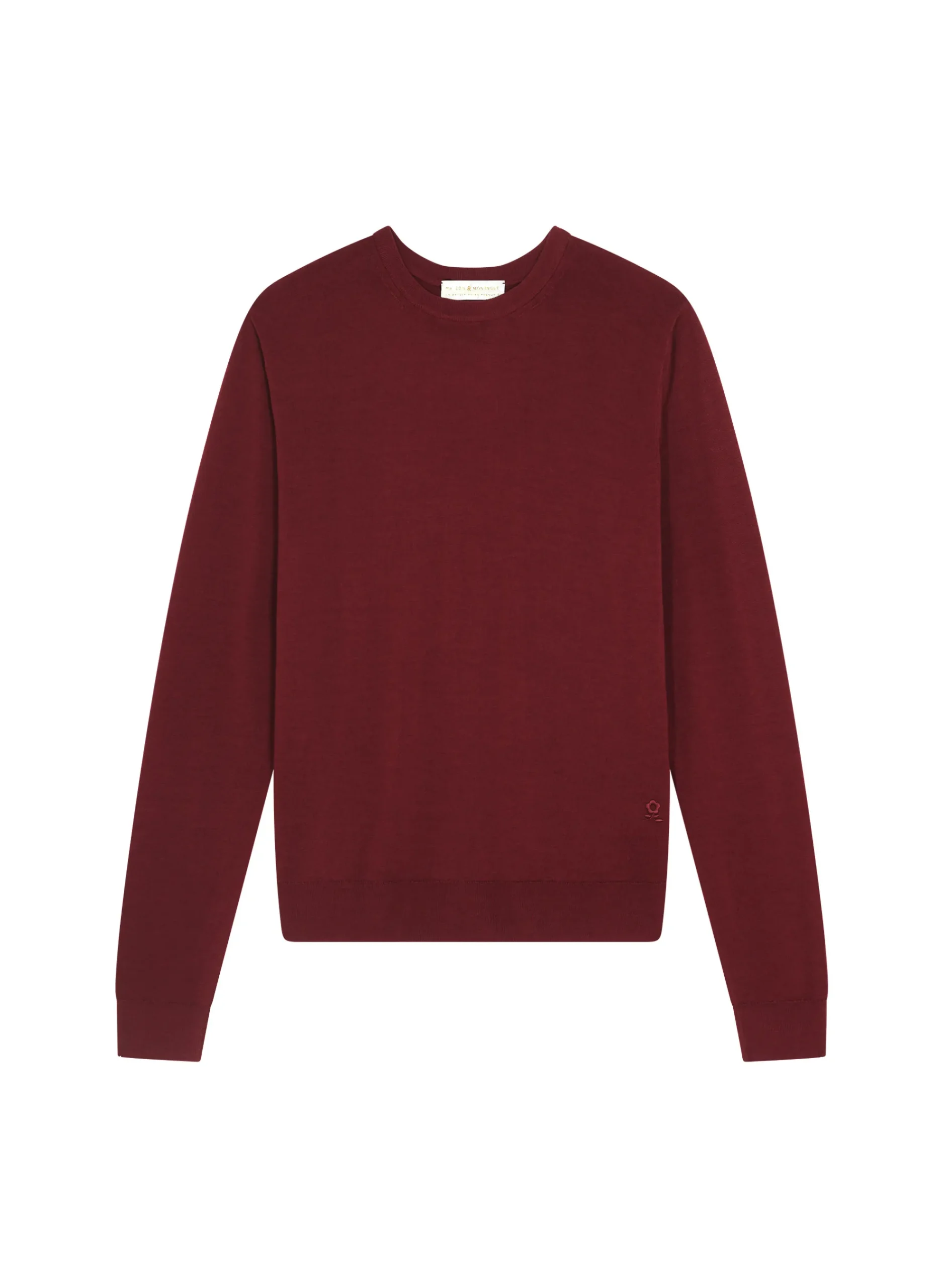 Maison Montagut Pull Col Rond Avec Logo En Laine Merinos - Eddie>Homme Pulls