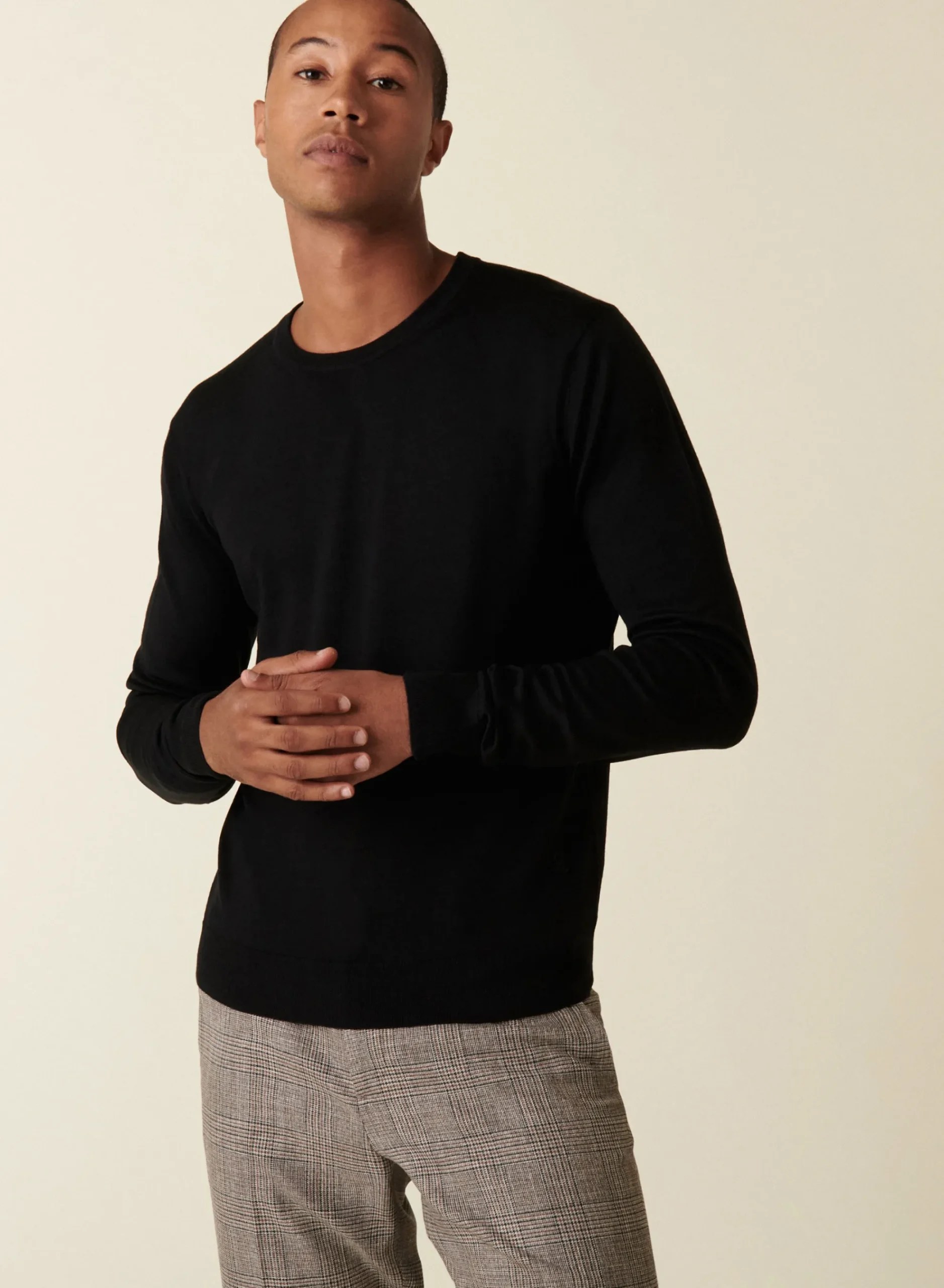Maison Montagut Pull Col Rond Avec Logo En Laine Merinos - Eddie>Homme Pulls