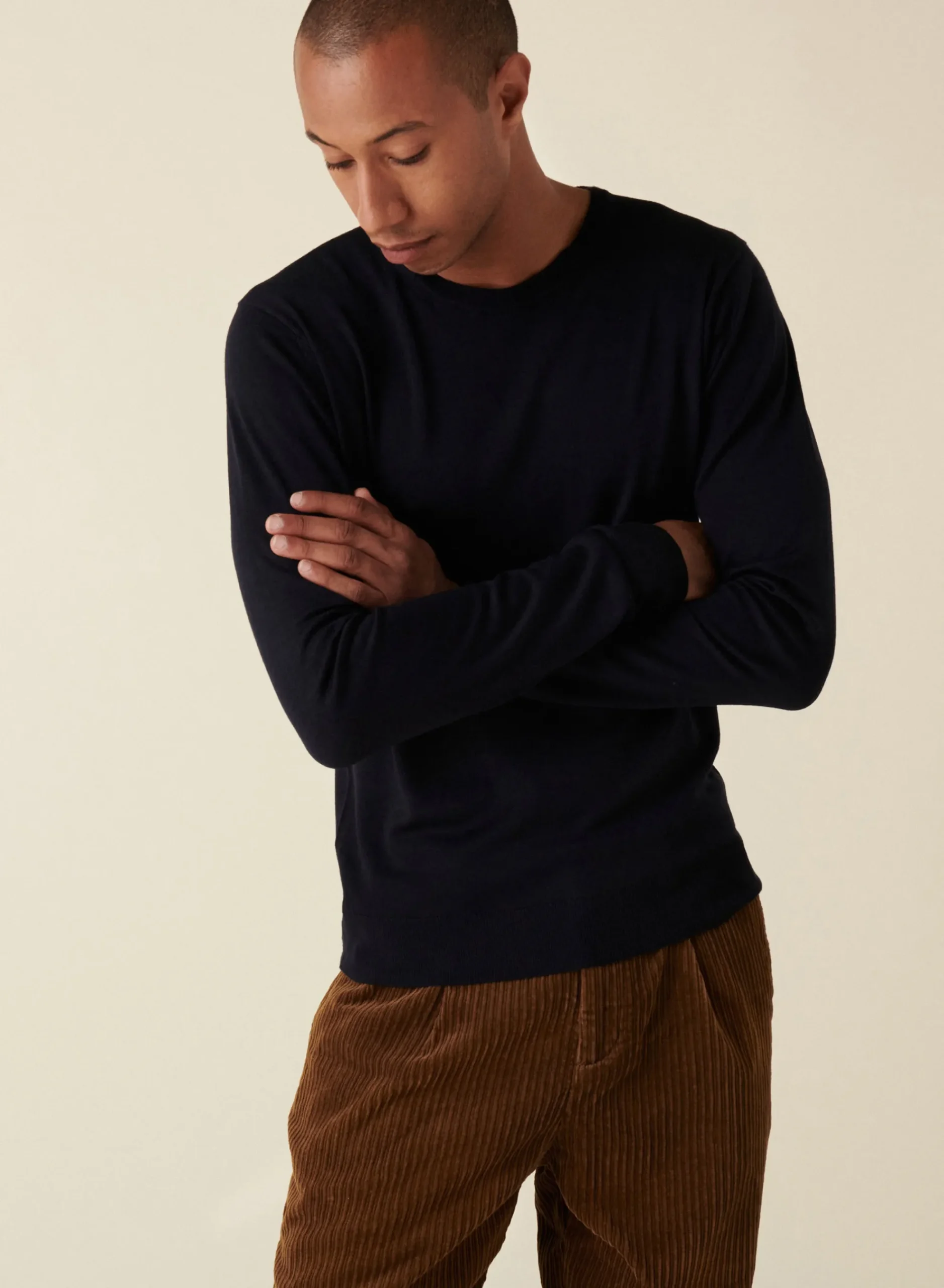 Maison Montagut Pull Col Rond Avec Logo En Laine Merinos - Eddie>Homme Pulls