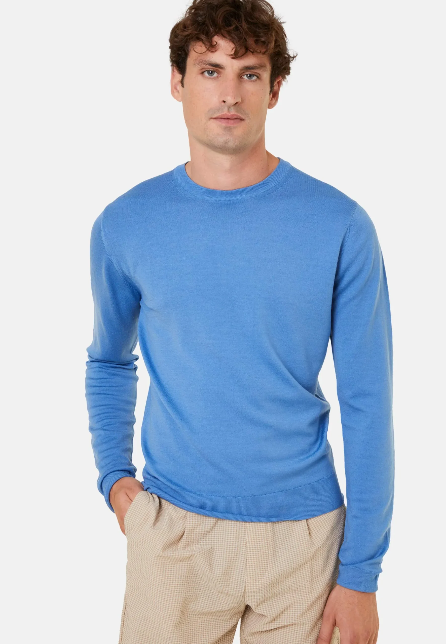 Maison Montagut Pull Col Rond Avec Logo En Laine Merinos - Eddie>Homme Pulls