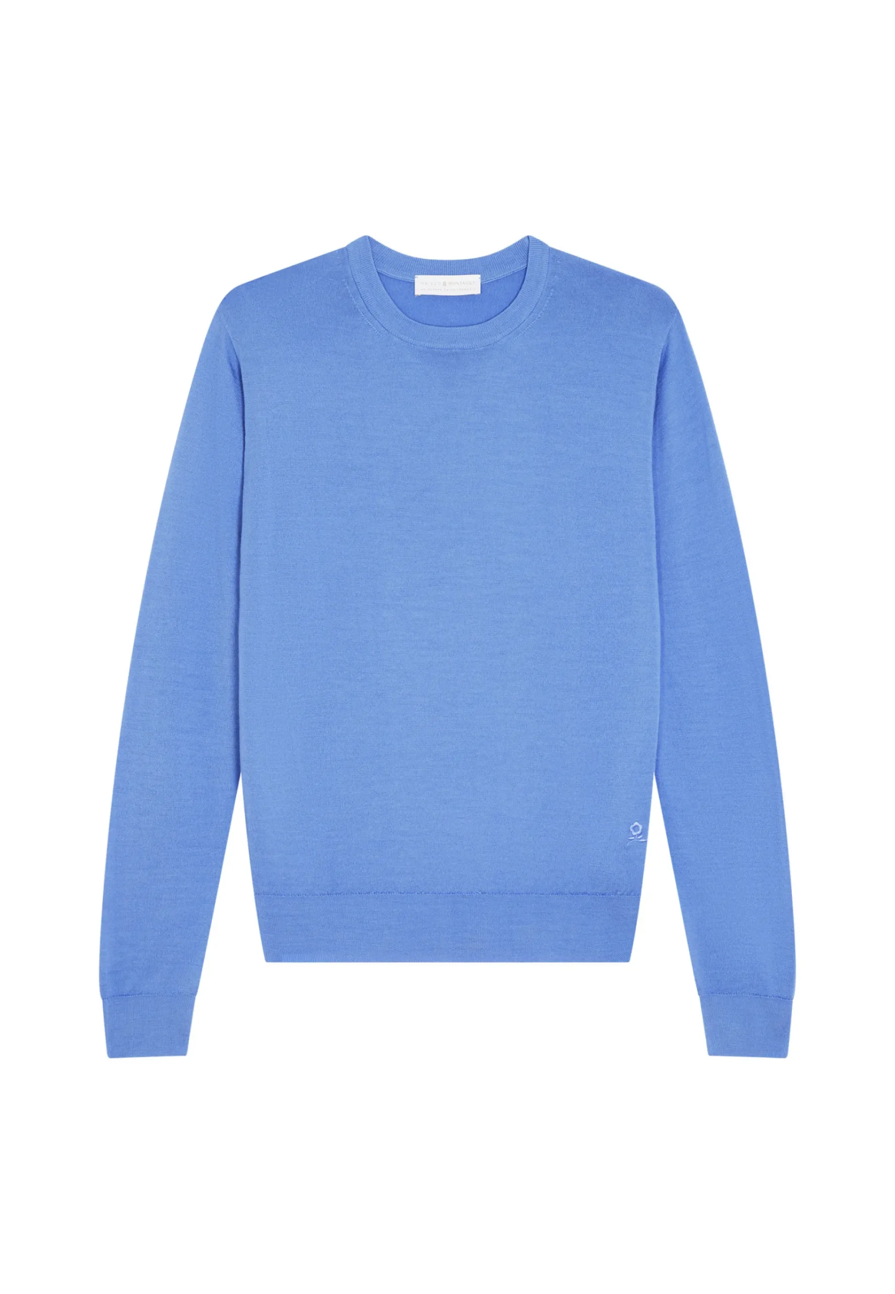 Maison Montagut Pull Col Rond Avec Logo En Laine Merinos - Eddie>Homme Pulls