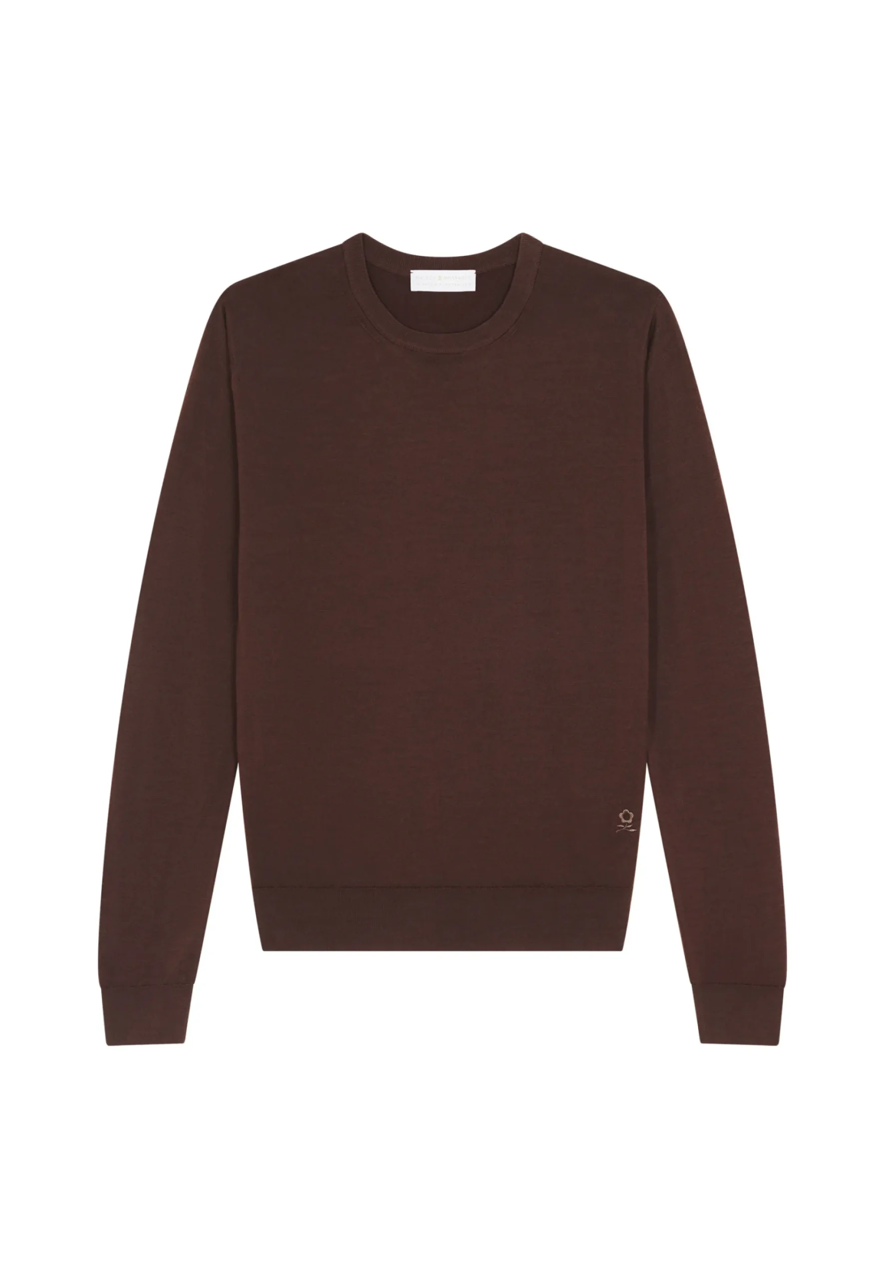 Maison Montagut Pull Col Rond Avec Logo En Laine Merinos - Eddie>Homme Pulls