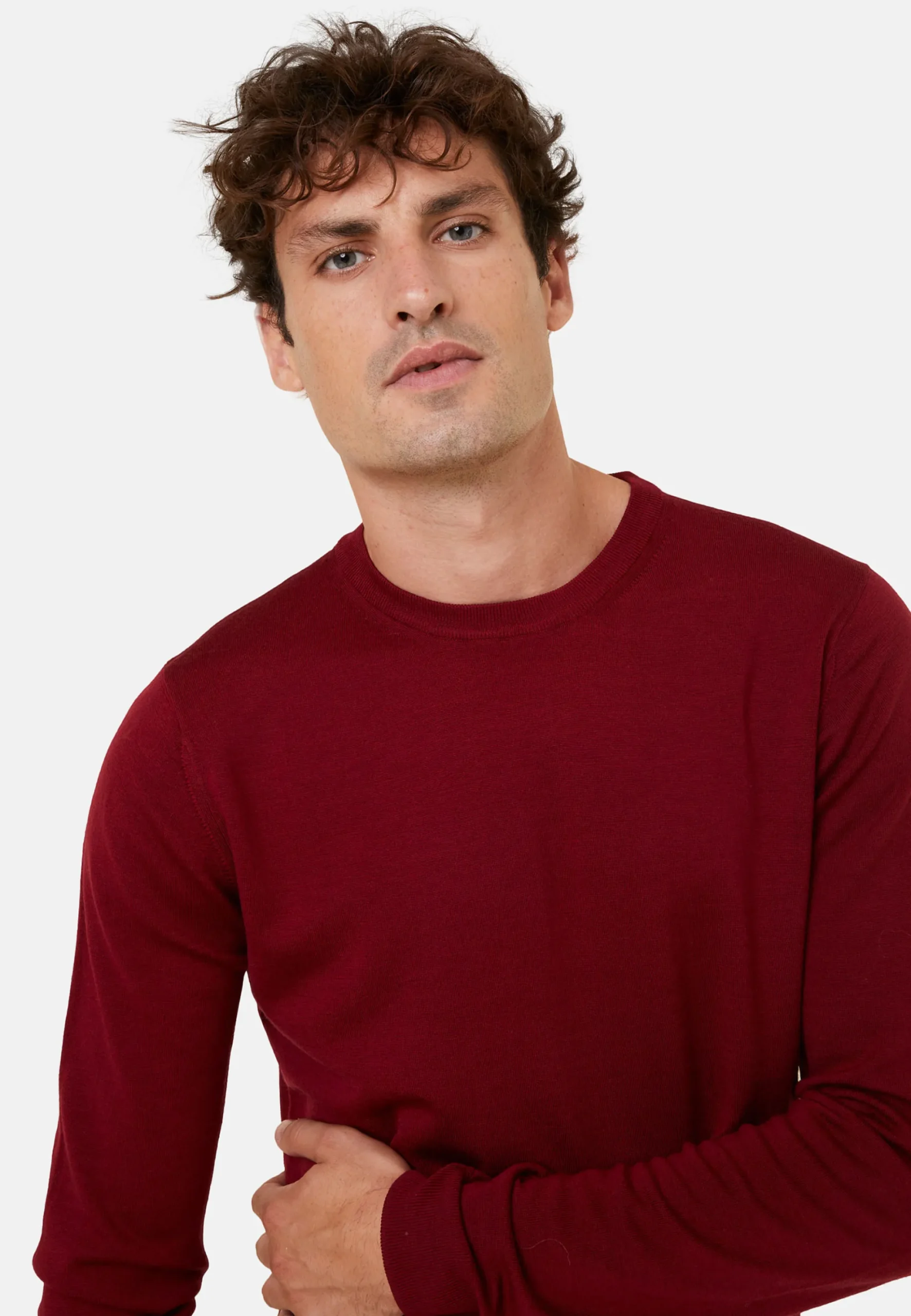 Maison Montagut Pull Col Rond Avec Logo En Laine Merinos - Eddie>Homme Pulls