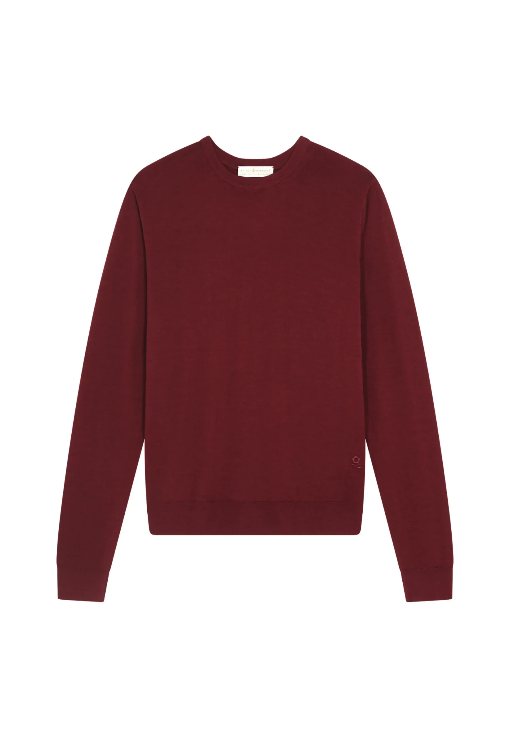 Maison Montagut Pull Col Rond Avec Logo En Laine Merinos - Eddie>Homme Pulls