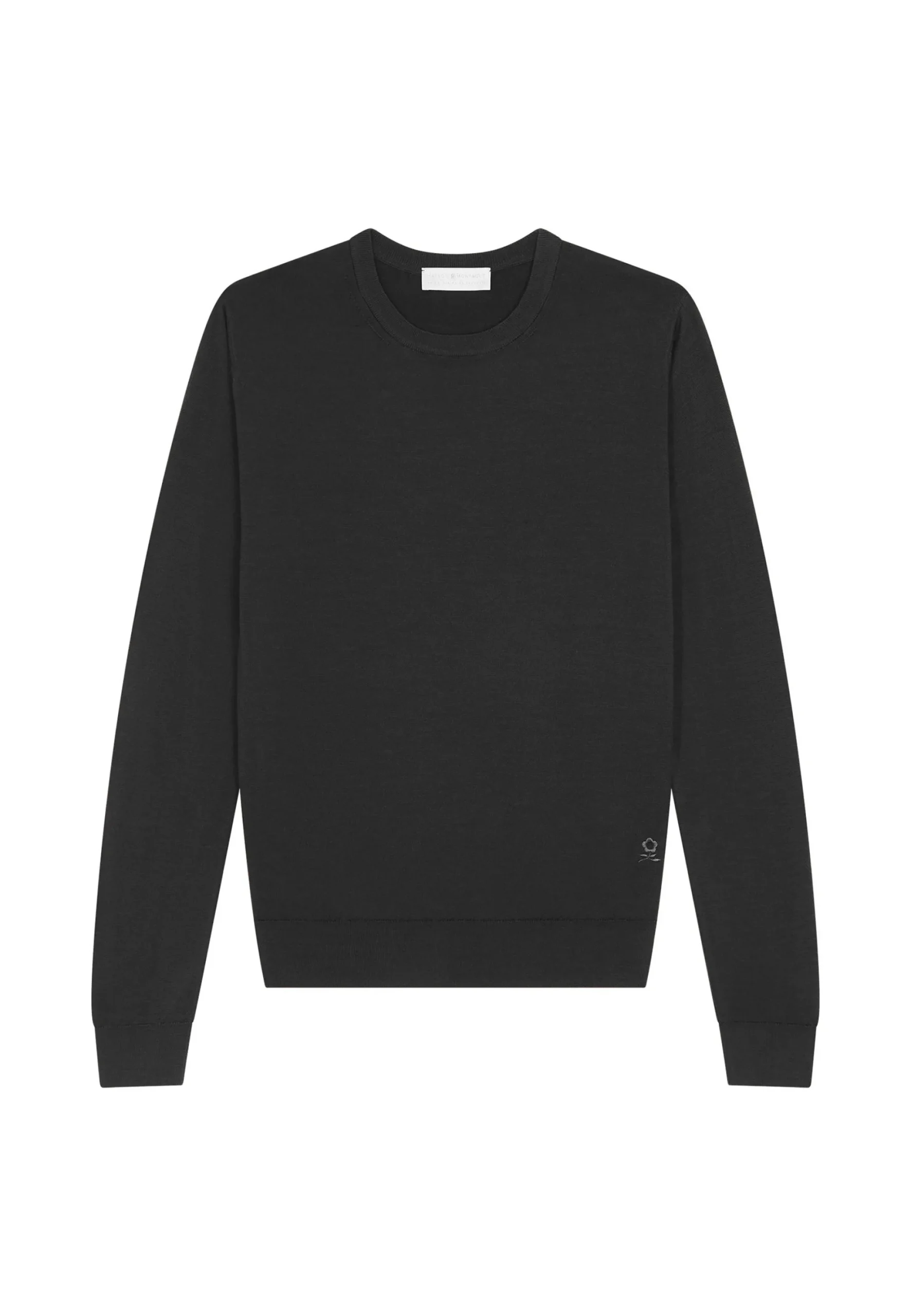 Maison Montagut Pull Col Rond Avec Logo En Laine Merinos - Eddie>Homme Pulls